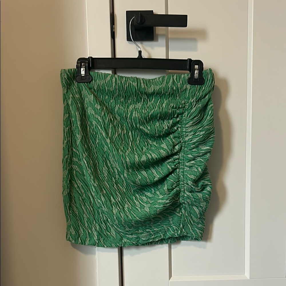 Zara Green Ruched Women's Skirt